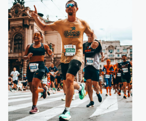 Aluno clube da corrida Bertolino na 100ª São Silvestre.