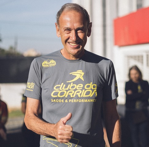 Foto do aluno Laerte em seu depoimento sobre o clube da corrida bertolino.